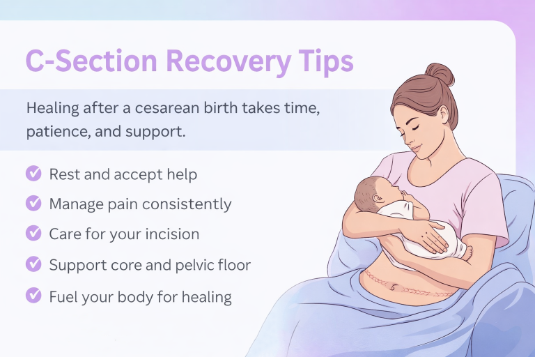 C-Section Recovery Tips: What to Expect and How to Heal After a Cesarean Birth